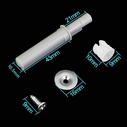 KLYNGTSK 10 Stück Möbel Türschloss Drucktüröffner Push to Open Türöffner Magnet Druckschnäpper Türschließer Schubladen Türdämpfer Magnetische Druckverschluss Schranktür Möbel Türschloss Oeffner