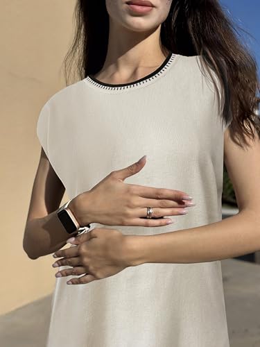 Image of Zeagoo Sweater Vest Women Crew Neck Loose Fit Knit Lightweight T Shirts Pullover Casual Summer Outfits