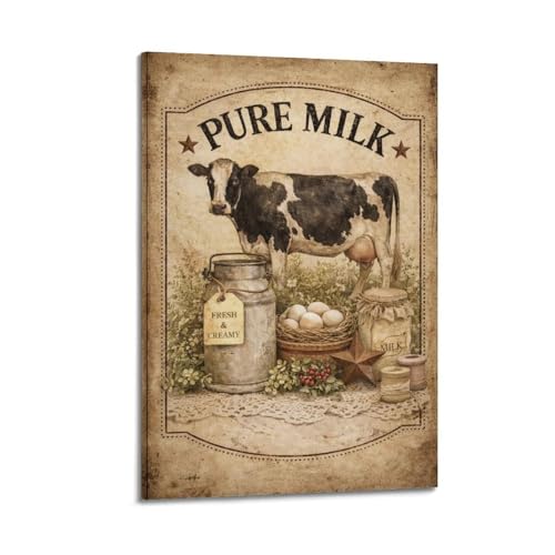 Toile vintage esthétique PURE MILR pour décorer un salon chaleureux