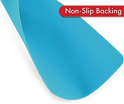 Image of Dexas Heavy Duty Cutting Board Grippmat, Flexible Cutting Boards for Kitchen, Set of 4, Non Slip Plastic Board Cutting Mat 8 by 11 inches, Gray and Turquoise Set Kitchen Gadgets