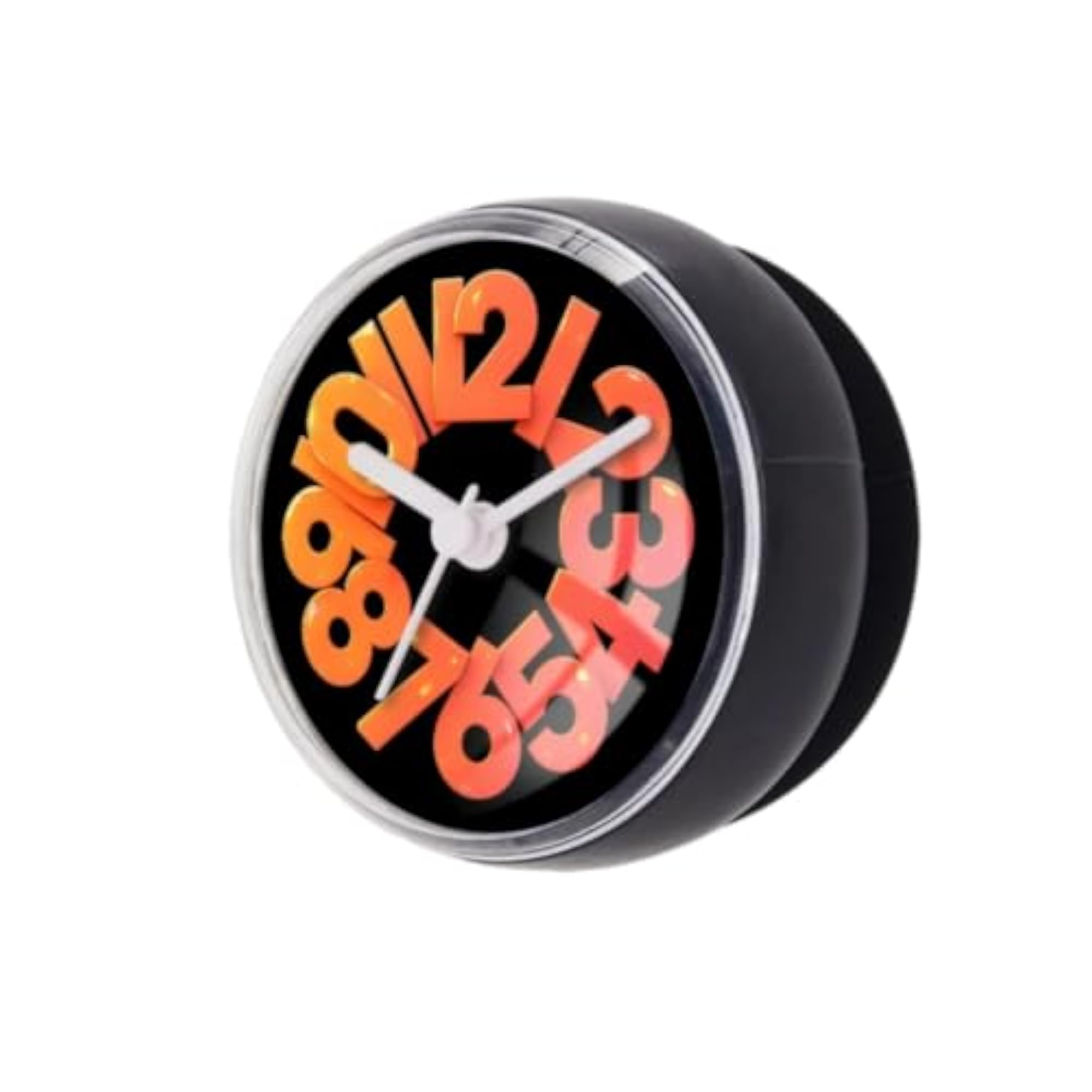 Waterproof Mini Bathroom Clock with Suction Cup, Dark Grey