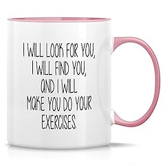 White Mug with Pink Handle and Inner