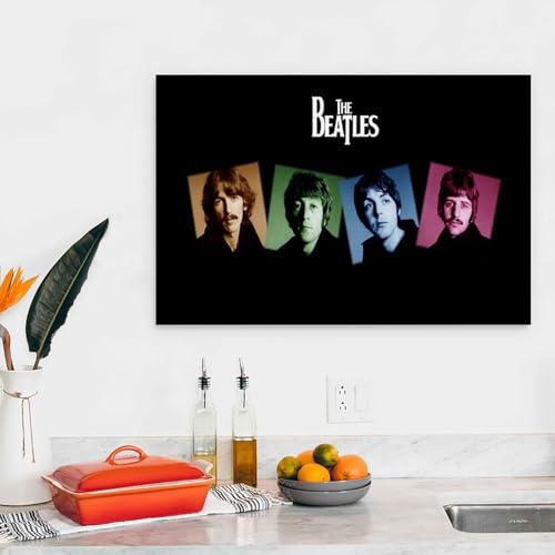 KmoNo Poster décoratif sur toile du groupe des Beatles – Impression d’art moderne pour chambre à coucher – 60 x 90 cm - Les Beatles, Paul McCartney, John Lennon, RIngo Starr, George Harrison KmoNo Poster décoratif sur toile du groupe des Beatles - Impression d'art moderne pour chambre à coucher - 60 x 90 cm – Image 5