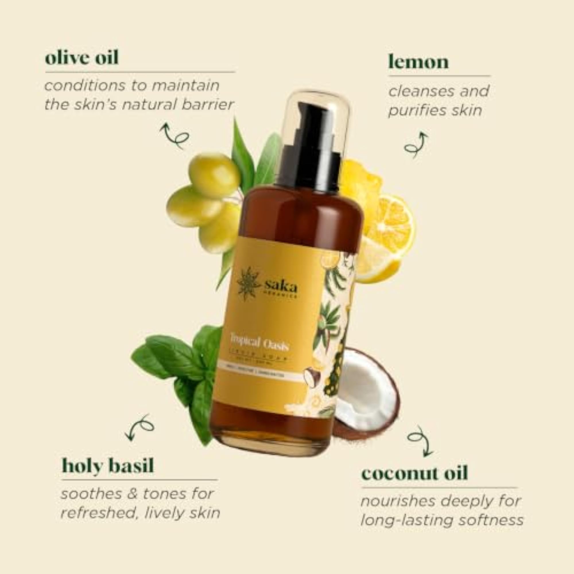 Tropical Oasis Body Wash, Chemical-Free Cleanse