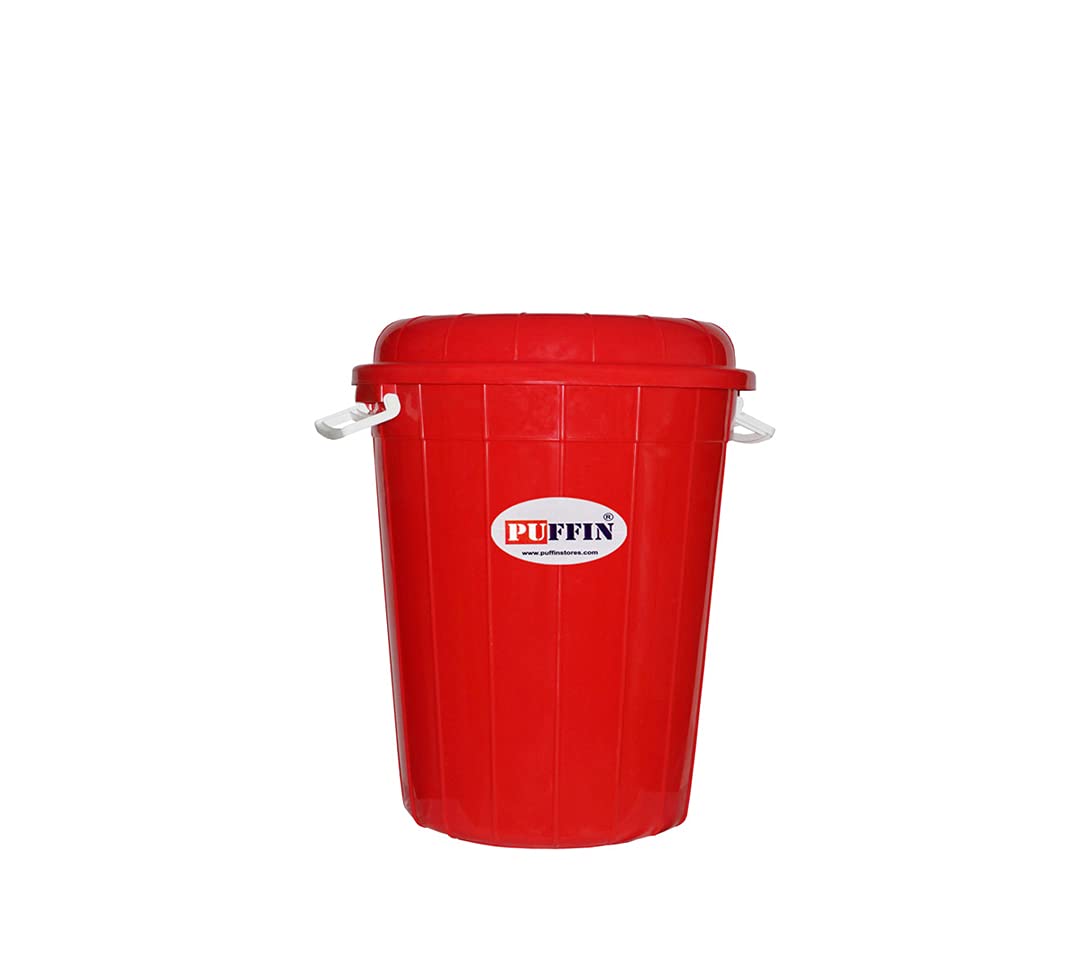 PUFFIN Multipurpose Plastic Open-Top Storage- Bucket-Drum 60Ltr (B09BCQ7MB9) Amazon Price History, Amazon Price Tracker