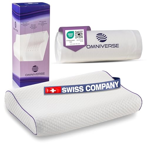 Omniverse, weiches Nackenstützkissen gegen Nackenschmerzen, Seitenschläferkissen, Rückenschläferkissen, Anti Schnarch Kissen, Memory Foam Kissen,...