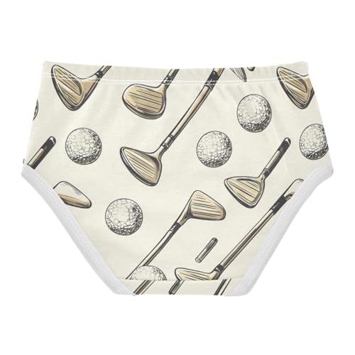 ZZKKO Golf Clubs Balls Girls Underwear Toddler Panties for Girls Comfort Brief Size 2-8T2