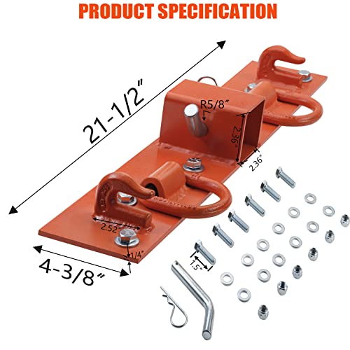 ONECHOI Tractor Bucket Hooks Bolt on Hooks 2” Receiver, G70 Grade Grab