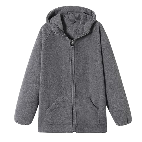Teen Boys Girls Jacket 𝐖aterproof Spring Fall Outdoor Lightweight Hooded Fleece Raincoat Windproof Casual Clothes2