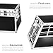 tectake® Hundebox Auto oder Hundebox für Zuhause. Aluminium Doppel Hundetransportbox, leicht und stabil, Auto Kofferraum Transportbox für bis zu 2 Hunde - 89 x 69 x 50 cm