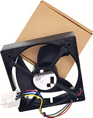 Verbesserter WR60X25858 Kühlschrank-Gefrierschrank-Verdampfer-Lüftermotor, kompatibel mit GE, Verdampferlüfter-Ersatz-Kühlschrankteile, ersetzt: WR60X10340 U11P14MSS7A3-57A611 AP689169 8 PS12 727431 Cover