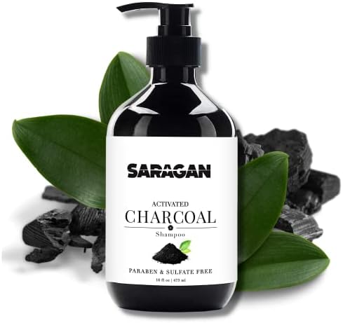 Activated Charcoal Shampoo - Natural Clarifying Shampoo w/Keratin, Argan & Jojoba Oils - Sulfate & Paraben Free - Charcoal Detox (16 oz) All hair types