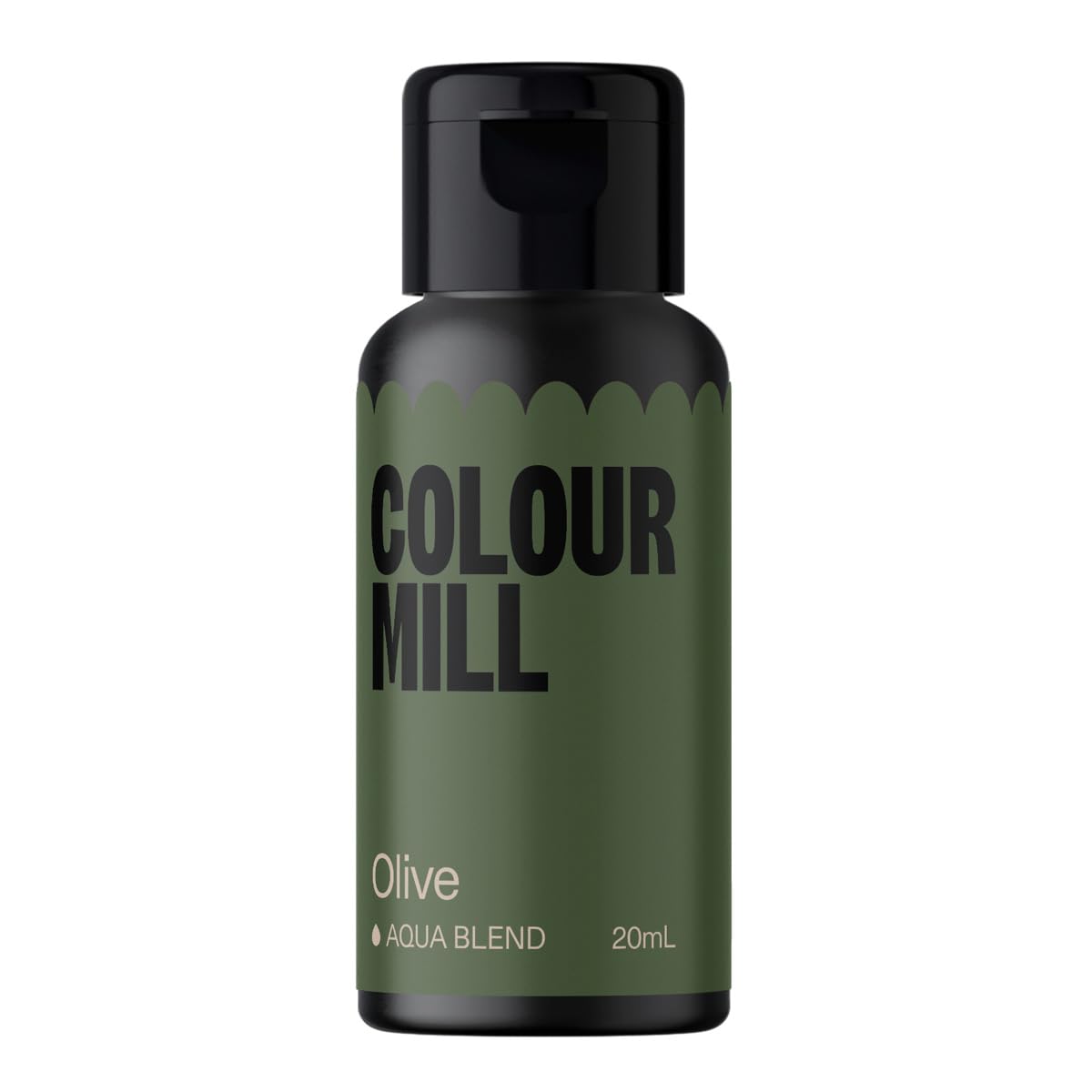 Colour Mill Aqua Blend Food Colouring Olive: Next Generation Water Based Liquid Food Colours - 20 ml
