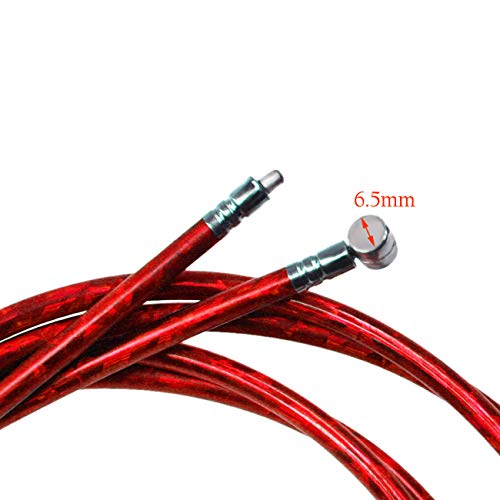 Image of 59 inch Clutch Cable Line and 51 inch Gas Throttle Cable for 2 Stroke 49cc 50cc 60cc 80cc 100cc Motorized Bicycle Push Bike Parts Red