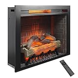Donext 28 Inch Infrared Electric Fireplace Insert, Crackling...