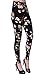 VIV Collection Plus Size Printed Brushed Leggings (Lily Black)