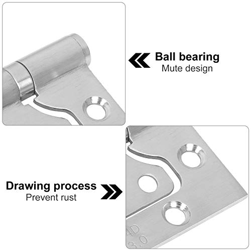 Laniakea 12 Pack 4X3 Inch Non Mortise Door Hinges Stainless Steel Non-Mortise Hinges With Mounting Screws thumb #4
