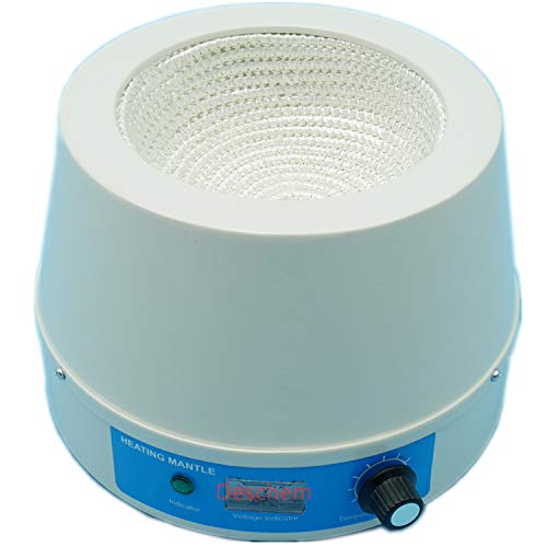 Deschem 1000ml 120V Electric Heating Mantle 110V 1L 300W Temperature Regulation Sleeves US-Plug