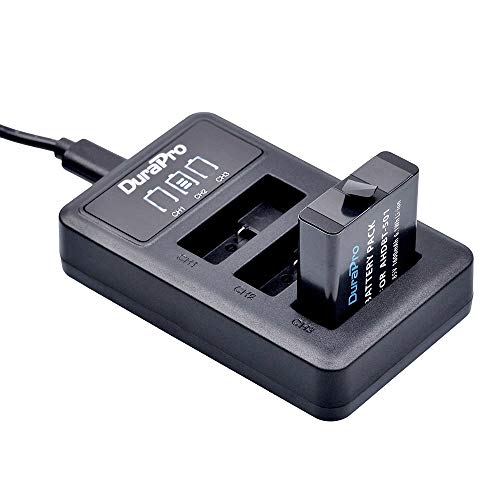 kit Carregador Triplo +3x baterias DuraPro GoPro Hero 5 6 7 Black