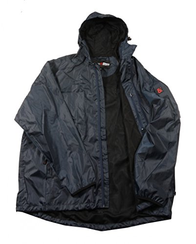 Marc&Mark lekka kurtka przeciwdeszczowa w dużych rozmiarach do 12XL, czarna