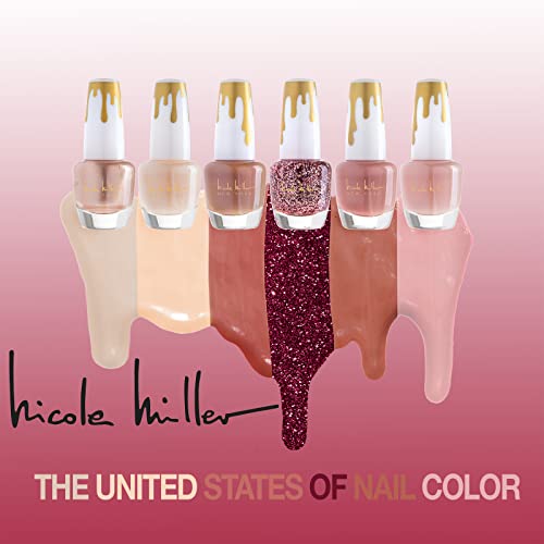 Nicole Miller Total Nudes Nail Polish Collection, Set Of 6 Unique Glossy And Shimmery Nail Polish Colors For Women And Girls, Quick Dry Nail Polish #TOP3