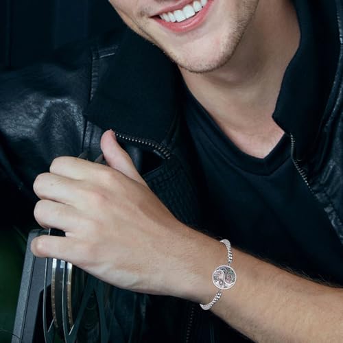 CUOKA MIRACLE Dragon and Phoenix Bracelet S925 Sterling Silver Yin Yang Couple Bracelet Animal Pendant Jewelry Valentine's Day Gift for Lover3