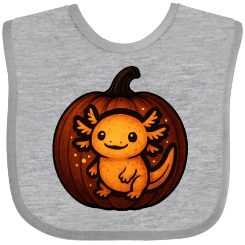 inktastic Halloween Axolotl Pumpkin Baby Bib
