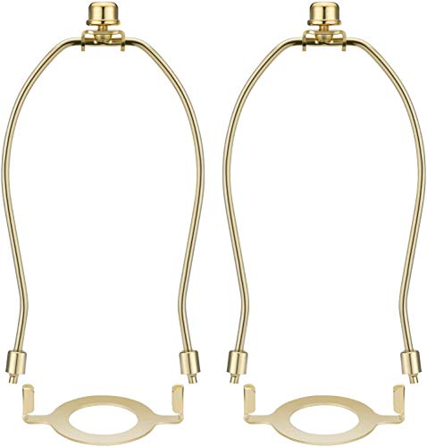 Canomo Pack Of 8 Solid Metal Lamp Finials Caps Tapped 1/4-27 For Lamp Shade Holder Harp, 1/2 Inch Tall, Gold #TOP1