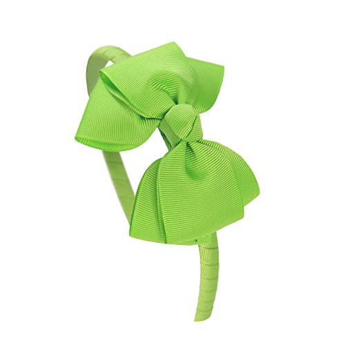 Shemay Fashion Solid Grosgrain Ribbon Hair Bows and Headbands for Toddlers Girls Kids