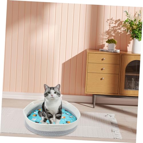 BESPORTBLE Cesta De Cama De Gato Tecida Corda De Algodão Camas De Gato Ninho De Dormir Para Animais