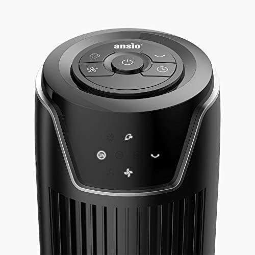 ANSIO Tower Fan 36-inch with Remote For Home and Office, 7 Hour Timer, 3 Speed Oscillating Fan - Black