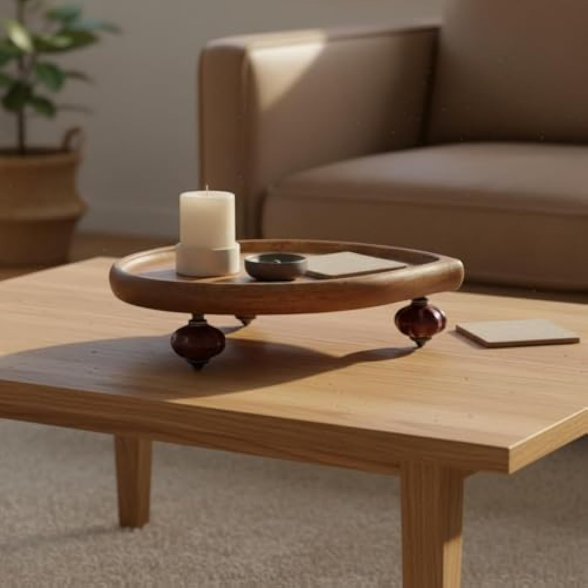 Wooden Display Tray Retro Design Vanity Organizer