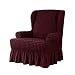 VanderHOME Funda elástica de Sillón Orejero,Color sólido Funda de Sillón Funda de...