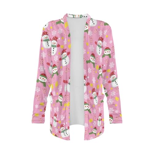 Image of Fall Maple Leaf Cardigan Sweaters for Women Long Sleeve Cardigan Soft Drape Open Front Dusters V-Neck Jackets Dressy