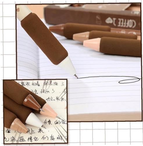 Image of PAXCOO Stylish Retractable Pens for Kids, Coffee Theme 0.5mm Gel pen Set, Retractable Pens for Kids, Smooth Writing Quick Dry Ink Elegant Pen for School Office Supplies Comfortable to Write(Coffee)
