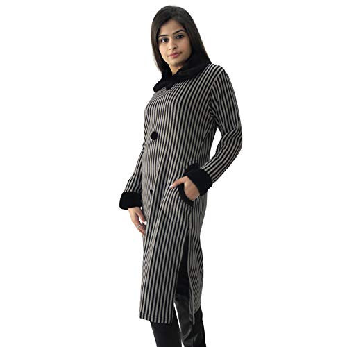 Image of Matelco Women's Wool Straight Kurti for Winters (Ad04Caz45 Black Parent).