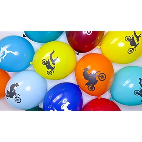 Motocross 12" Latex Birthday Party Balloons - 30 pack (MotoX) Cover