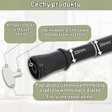Drążek do zasłony prysznicowej, wysuwany, teleskopowy, sprężynowy, wysuwany drążek napinający do okna, regulowany, karnisz, bez śrub, do kuchni, szafy, 135-200 cm (53,1-78,7"), czarny