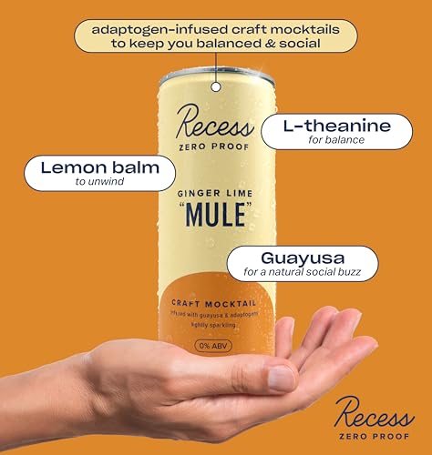 Image of Recess Zero Proof Ginger Lime Mule Mocktail, 12 Pack