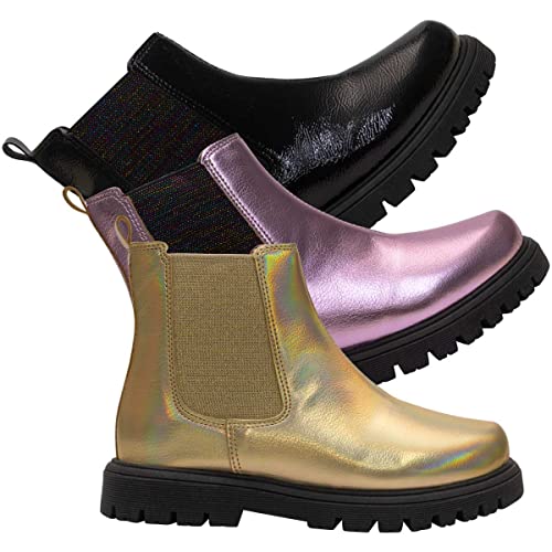 Bota Chelsea Infantil Menina Nº28ao36 Coturno Confort 09.08j (Rosa, br_footwear_size_system, big_kid