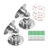 Cucumis 2 Pcs Stainless Steel Mini Soft-Catch Magnetic Door Stopper Wall Mount Door Catch Doorstop