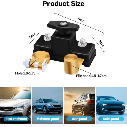 Image of Car Battery Cut Off Switch, Heavy Duty Power Disconnect for Vehicle Safety, Durable Terminal Kill Switch, Easy on Off Control for Vehicle Truck SUV RV Boat