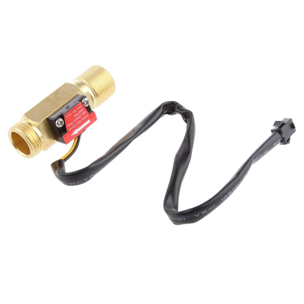 ujeavette g1/2" threaded water hall flow sensor switch turbine flowmeter control yf-b3