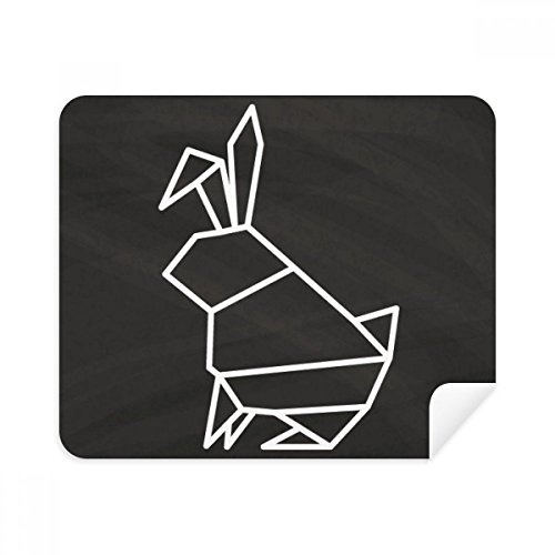Origa Rabbits Geometric Shape Cleaning Cloth Screen Cleaner 2pcs Suede Fabric