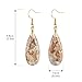 HAISWET Brown Stone Drop Earrings for Women Teardrop Created Imperial Jasper Dangle Drop Earrings