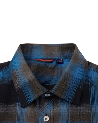 Image of Alimens & Gentle Men's Button Down Regular Fit Long Sleeve Plaid Flannel Casual Shirts