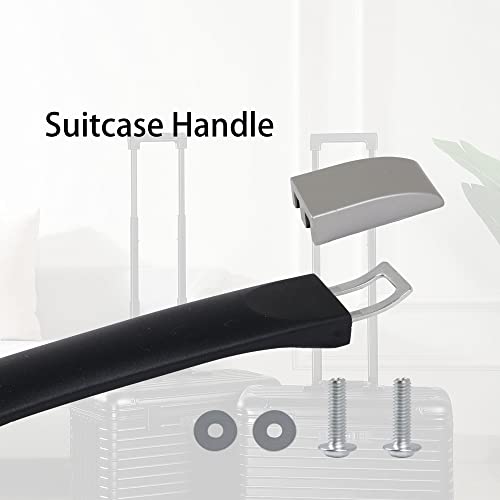 Image of Luggage Handle Replacement Part Suitcase Pull Handle 15.5 cm Black Plastic