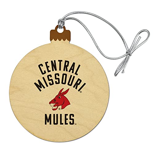 GRAPHICS & MORE University of Central Missouri Mules Wood Christmas Tree Holiday Ornament