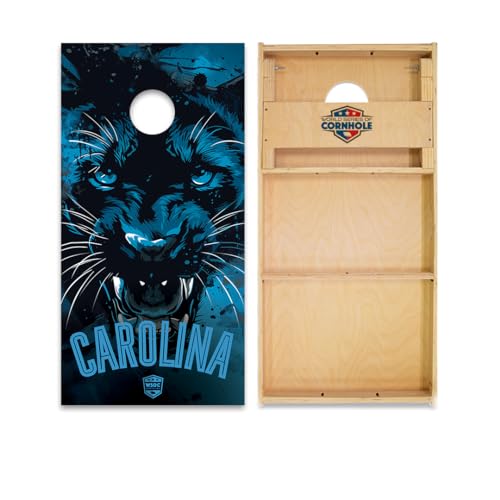 Skip's Garage Carolina Cornhole Boards - WSOC Runway Series - Includes (2) Boards (NO Bags) + (2) Board Edge Lights