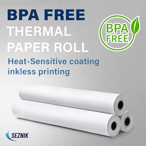 Image of Seznik A4 Thermal Paper Roll, 210 x Φ30mm, 2 Rolls, 8 Inch Paper for Portable Thermal Printer